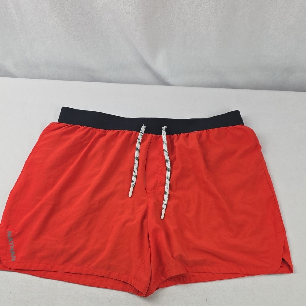 Nathan Front Runner Athletic Shorts with Black Waistband‎ Lined Size Lg BS51